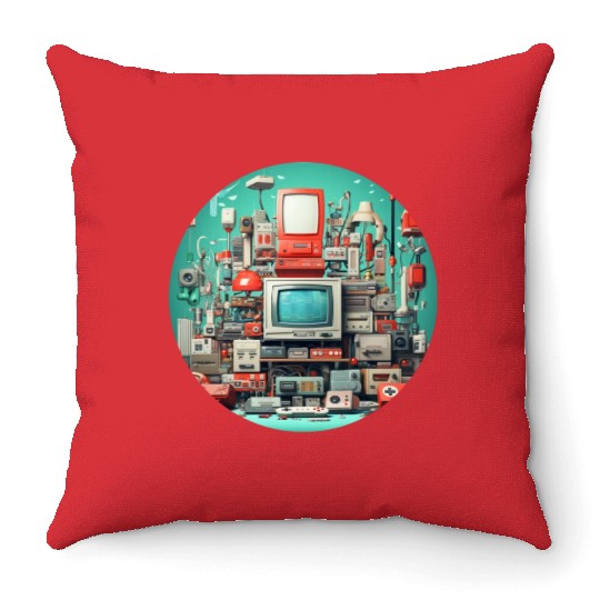 Retro Gaming Magic: Unleash the 8-Bit Nostalgia! Throw Pillows