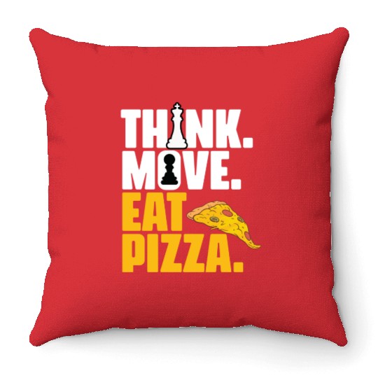 Funny Board Game Grandmaster For A Pizza Lover Throw Pillows