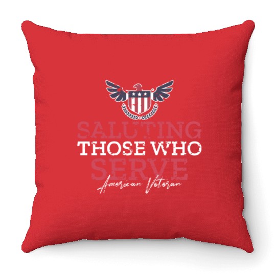 American Veteran | US Veteran | Military Veteran Throw Pillows