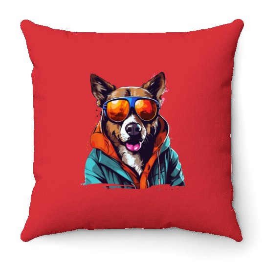 Street Style Dog | Dog Lovers Throw Pillows