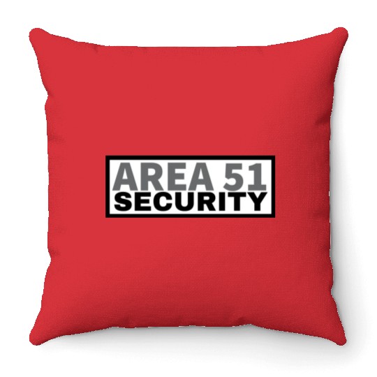 Area 51 Security Throw Pillows