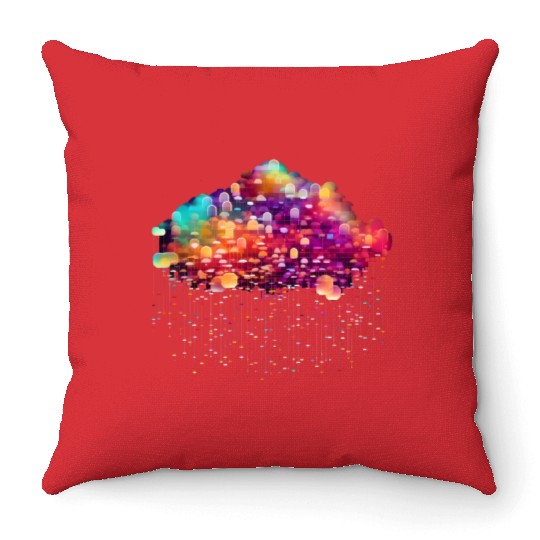 Cloud Computing Cyberpunk Developer IT Computer Throw Pillows