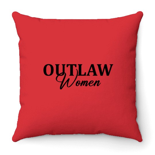 Outlaw Women Throw Pillows
