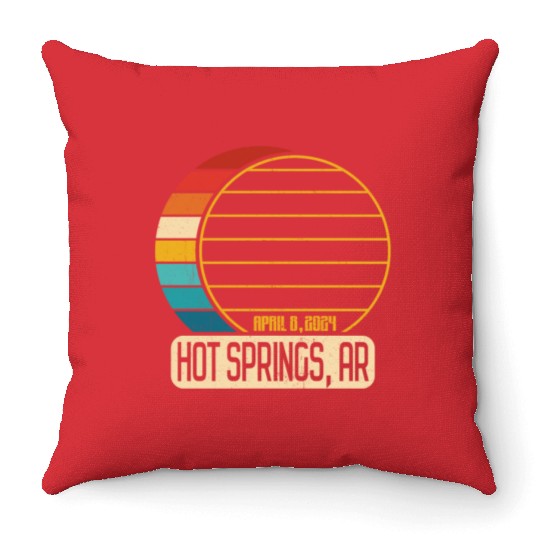 Total Solar Eclipse Arkansas Hot Springs 4 28 2024 Throw Pillows