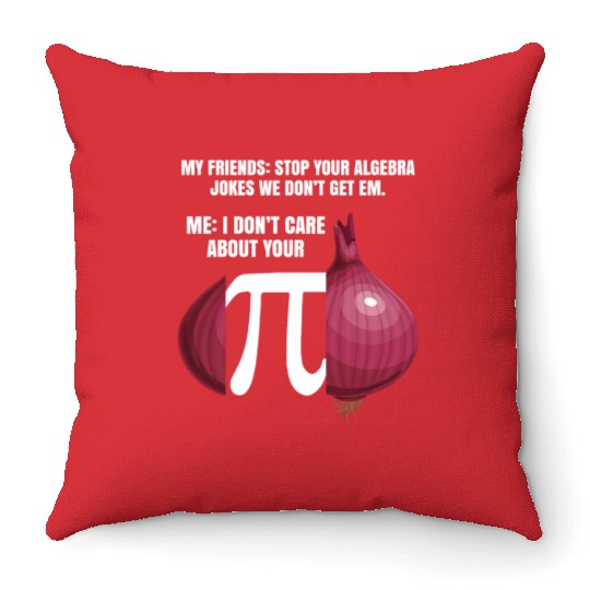 My Friend Stop Your Algebra Joke Opinion Onion Pi Throw Pillows