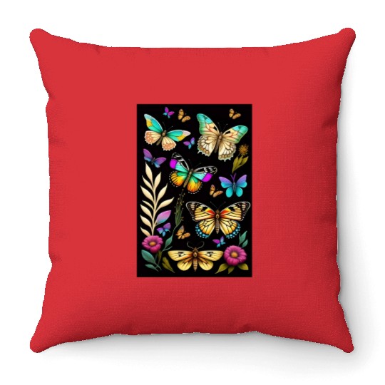 Vibrant Spectrum Throw Pillows