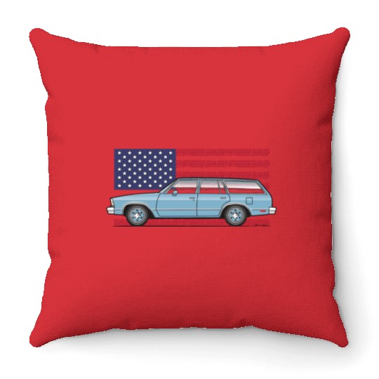 Usa Light Blue Throw Pillows