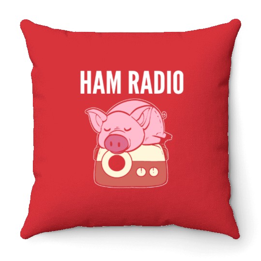 Ham Radio Newscaster Gift Throw Pillows