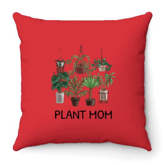Plant Mom Potted Plant Lover Throw Pillows