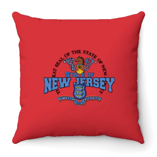 State of New Jersey Throw Pillows