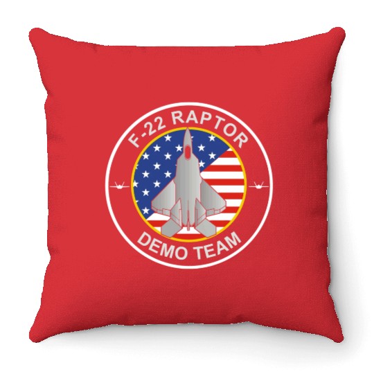 F 22 RaptorDemo Team Throw Pillows