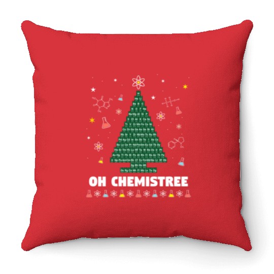 Oh Chemistree Periodic Table Chemistry Tree Throw Pillows