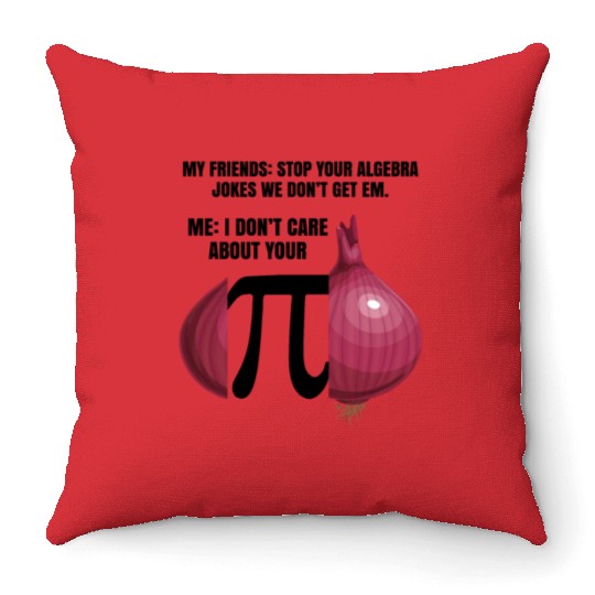 My Friend Stop Your Algebra Joke Opinion Onion Pi Throw Pillows