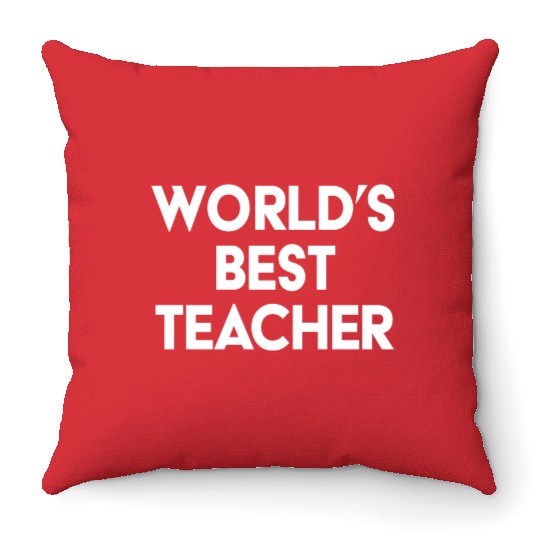 worlds best teacher Throw Pillows