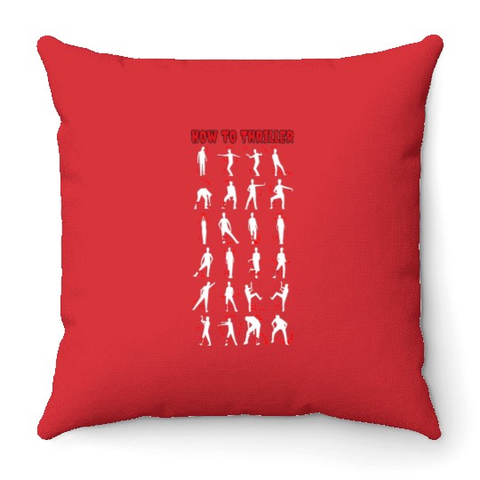 How To Thriller ( for Dark Colours) Throw Pillows