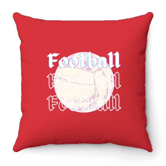 Football is life , sport lover Throw Pillows