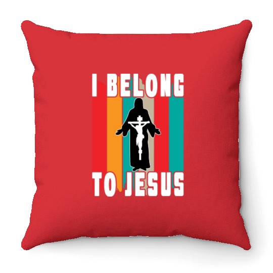 I Belong To Jesus Love Jesus Christian Christmas Throw Pillows