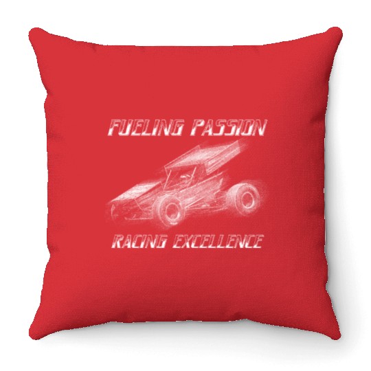 Sprint Car Mom Dirt Track Racing Racing Race Day Throw Pillows