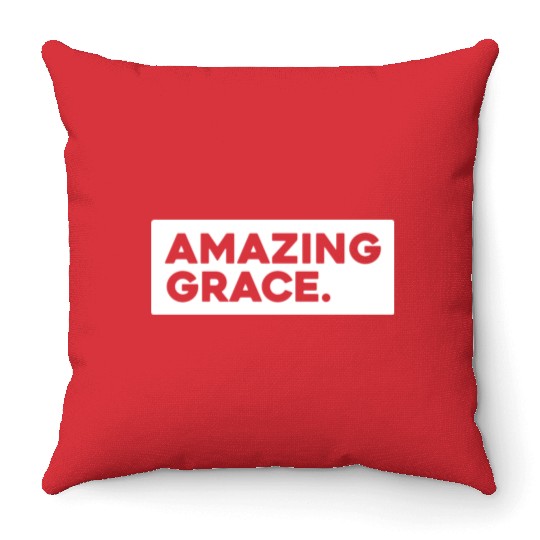Amazing Grace Love Jesus Christian Christmas Throw Pillows