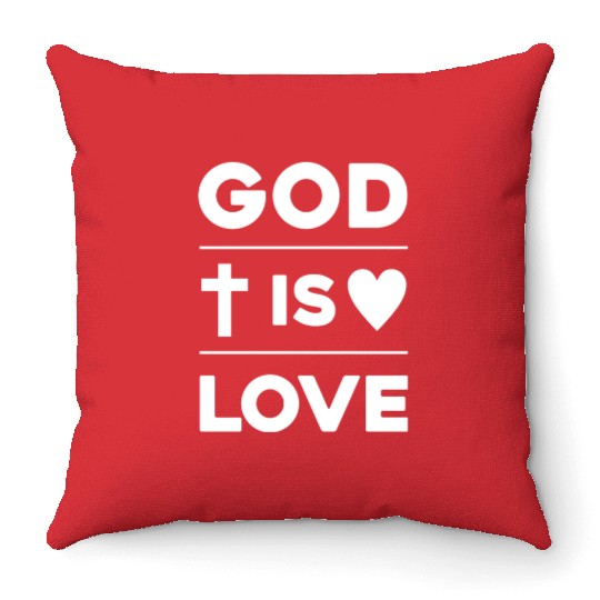 God Is Love Love Jesus Christian Christmas Throw Pillows