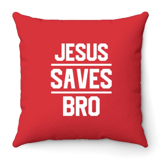 Jesus Saves Love Jesus Christian Christmas Throw Pillows