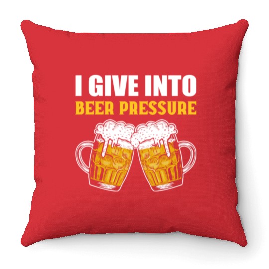 Beer Pressure Barkeeper and Bartender Gift Throw Pillows