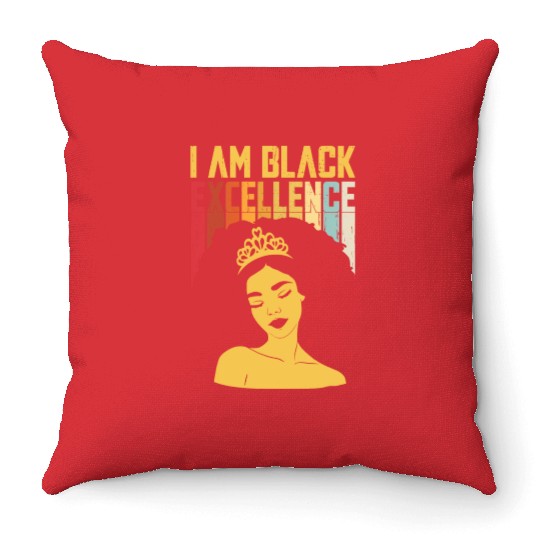 I Am Black History Month African American For Throw Pillows