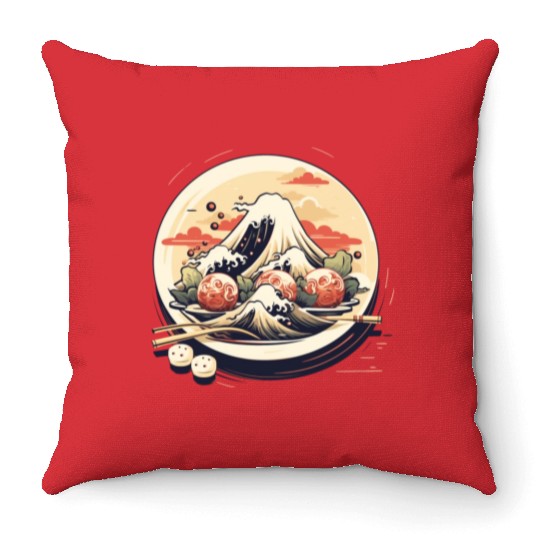 Great Takoyaki Throw Pillows