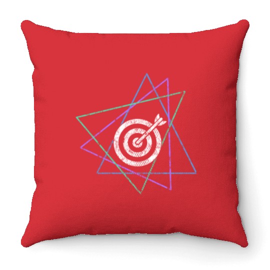 Geometric Bullseye Target Throw Pillows