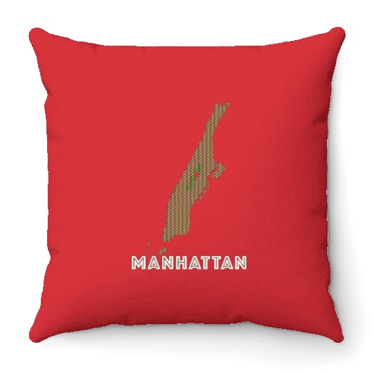 NYC Manhattan Pride Throw Pillows