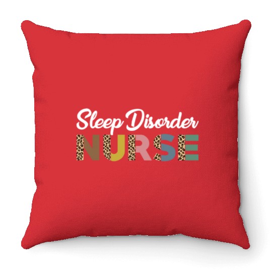 Sleep Disorder Nurse Leopard Pattern Throw Pillows