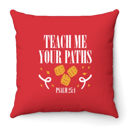 VBS Crew Teach Me Your Paths Psalm 25:4 Religious Throw Pillows