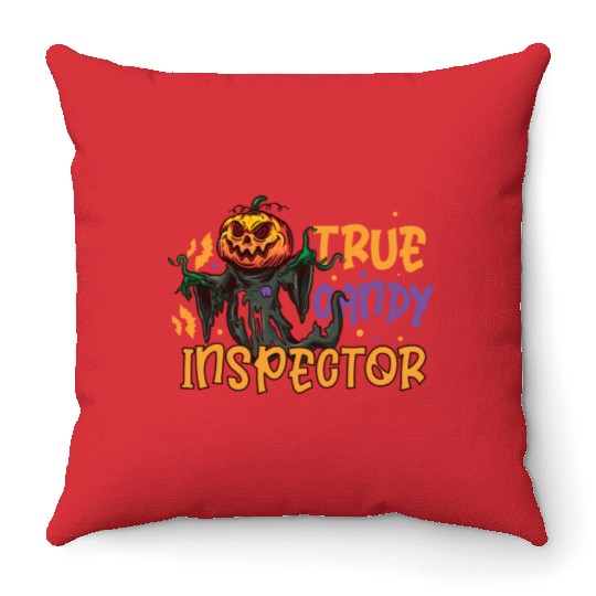 Scary Pumpkin Halloween Costume Autumn Fall Gift Throw Pillows