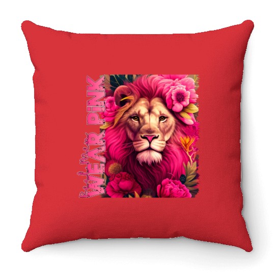 Real Men Wear Pink Throw Pillows