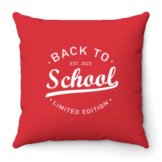 Classic Retro Vintage Back To School Throw Pillows Teacher