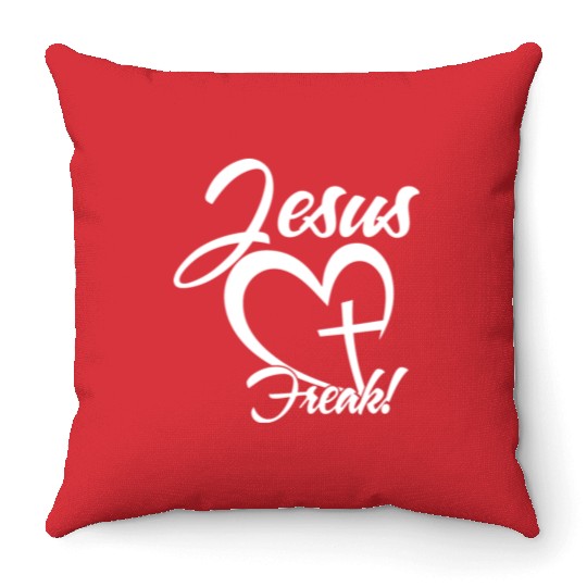 Jesus Freak Love Jesus Christian Christmas Throw Pillows