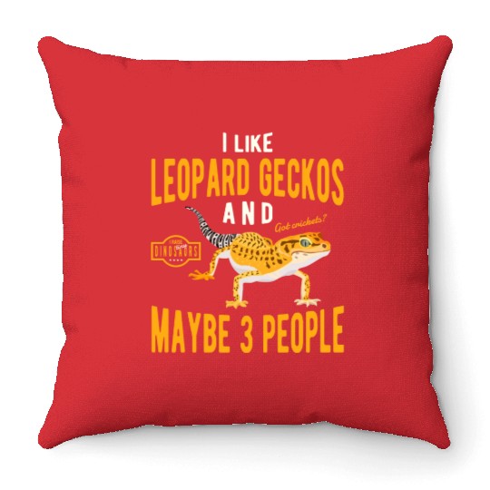 Leopard Gecko Lizard Throw Pillows