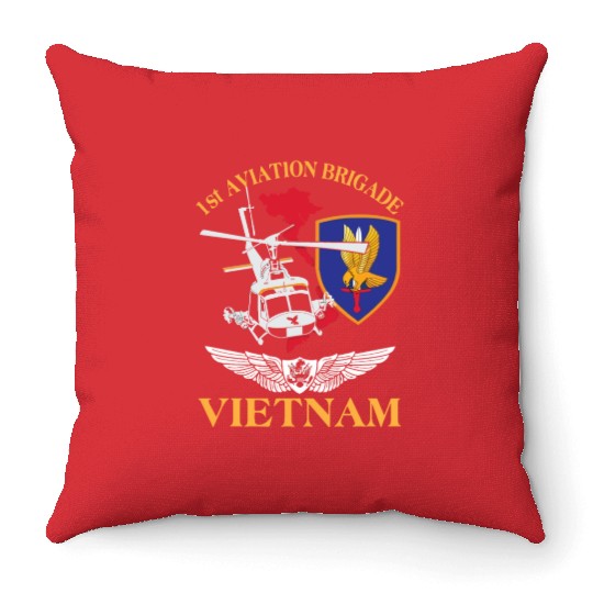 1st Aviation Brigade Vietnam Throw Pillows