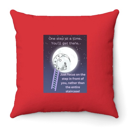 Full Moon Inspirational Quote Poster Throw Pillows