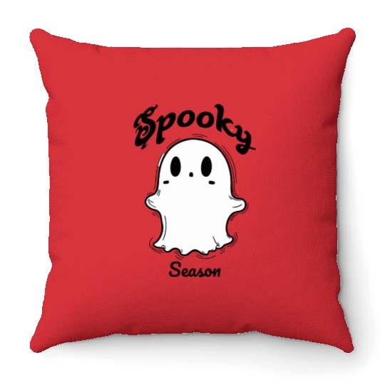 Halloween Ghost Boo Funny Cute Trick or Treat Throw Pillows