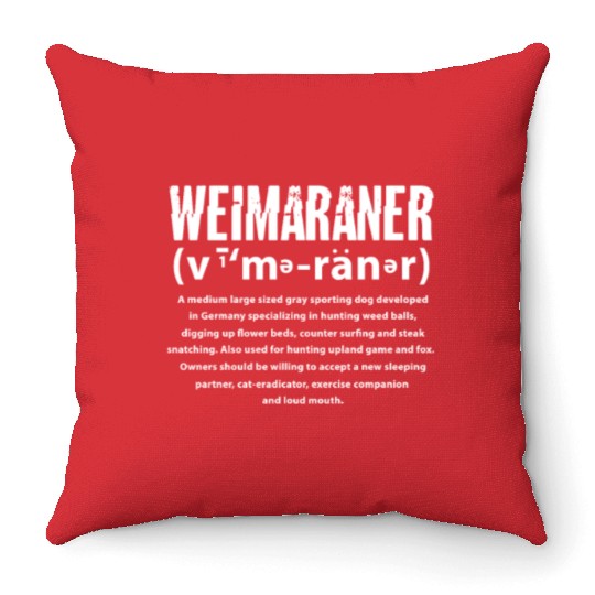 Weimaraner Definition Meaning Throw Pillows
