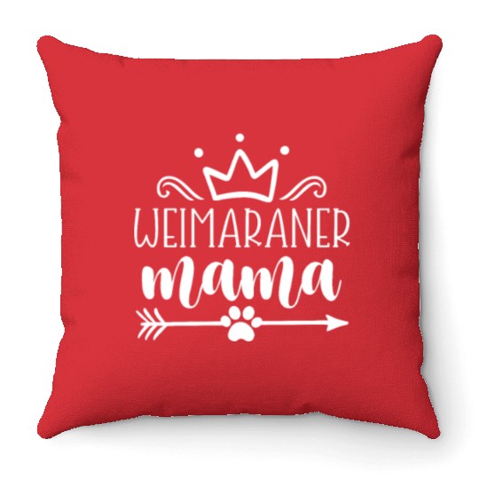 Weimaraner Mama Throw Pillows