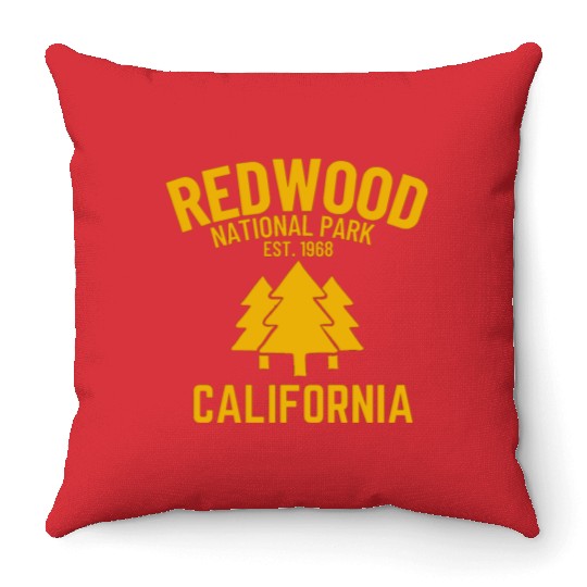 Redwood National Park Throw Pillows