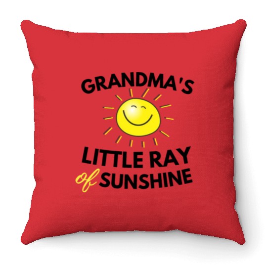 Grandma's Little Ray Of Sunshine Cute Baby Throw Pillows