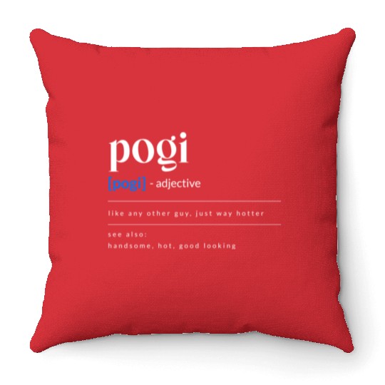 Pogi Design for Proud Pinoys Throw Pillows