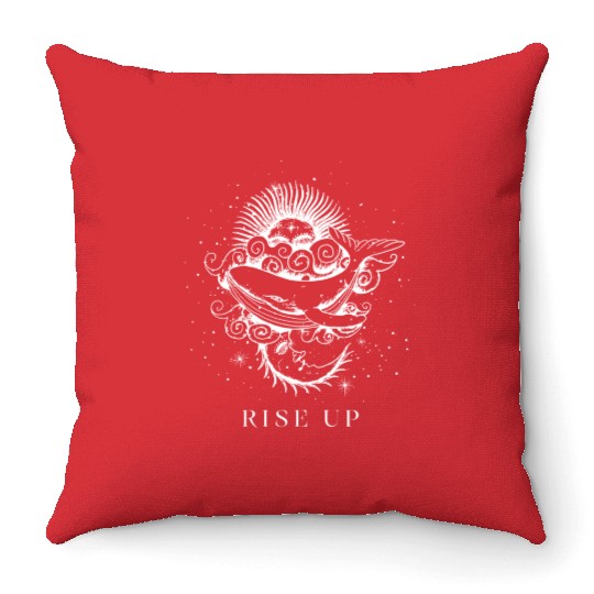 Rise Up Save The Whales Team Orca Uprising Throw Pillows