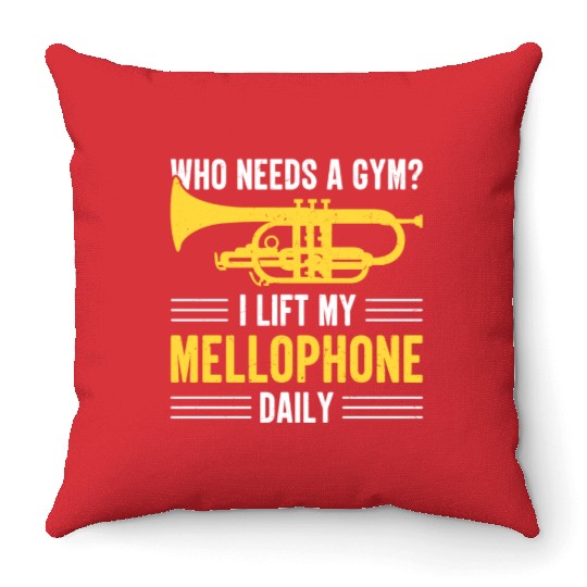 Mellophonist Musical Instrument Orchestra Throw Pillows