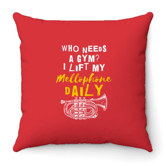 Mellophonist Musical Instrument Orchestra Throw Pillows