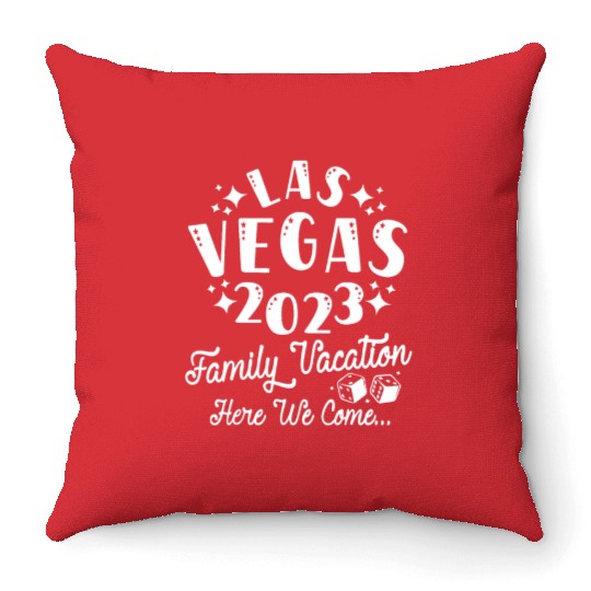 Family Vacation Las Vegas 2023 Matching Family Throw Pillows