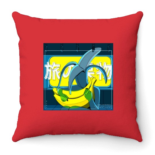 sweet sweet banana Throw Pillows